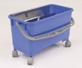 Plastic Bucket System with casters and wringer sieve